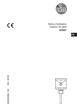 IFM SI5007 Flow monitor Mode d'emploi