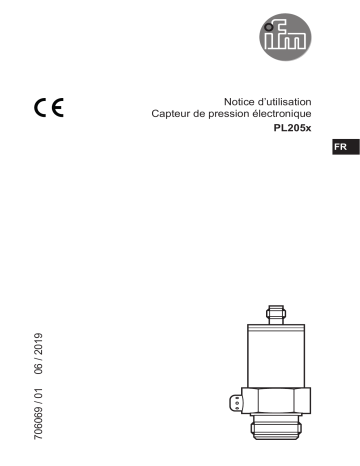 PL2053 | PL2054 | PL2058 | IFM PL2057 Flush pressure transmitter Mode d'emploi | Fixfr