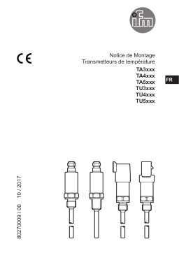 Notice Montage Transmetteurs ifm + IA et PDF