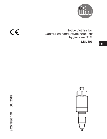 IFM LDL100 Conductive conductivity sensor Mode d'emploi | Fixfr