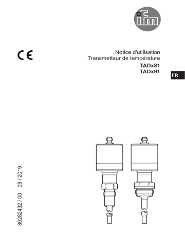 TAD991 | TAD191 | TAD181 | IFM TAD081 Temperature transmitter Mode d'emploi | Fixfr