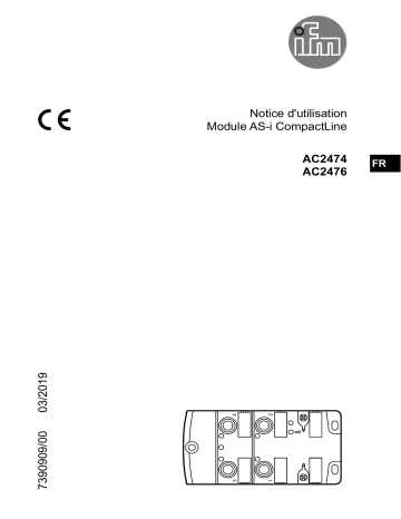 IFM AC2476 AS-Interface CompactLine module Mode d'emploi | Fixfr