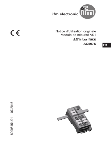 IFM AC507S Safe AS-Interface ClassicLine module Mode d'emploi | Fixfr