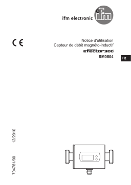 IFM SM0504 Magnetic-inductive flow meter Mode d'emploi