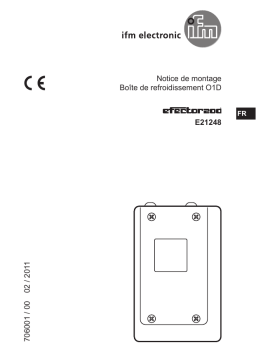 IFM E21248 Cooling boxes and protective housings for O1D distance sensor Guide d'installation