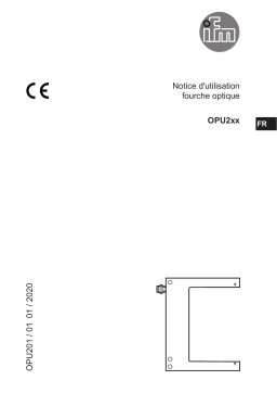 IFM OPU208 Photoelectric fork sensor Mode d'emploi