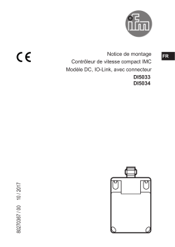 IFM DI5034 Compact evaluation unit for speed monitoring Guide d'installation