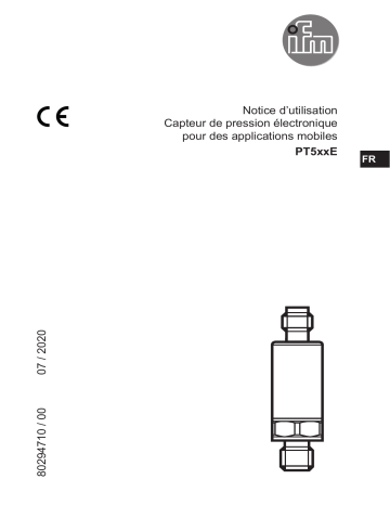 PT502E | PT501E | PT500E | PT560E | IFM PT504E Pressure transmitter Mode d'emploi | Fixfr