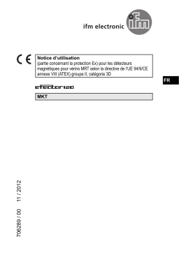 IFM MK501A T-slot cylinder sensor Mode d'emploi