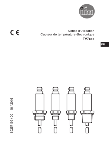 TV7105 | IFM TV7303 Temperature sensor Mode d'emploi | Fixfr