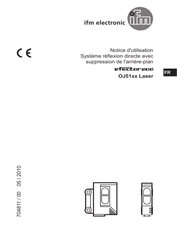 IFM OJ5158 LASER diffuse reflection sensor Mode d'emploi | Fixfr