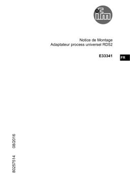 IFM E33341 universal process adapter Guide d'installation