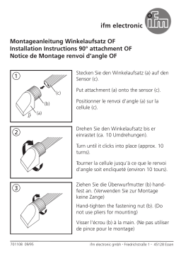 IFM E20590 Angle support for photoelectric sensor Guide d'installation