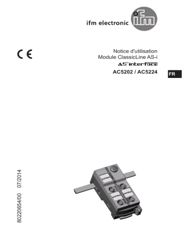 AC5202 | IFM AC5224 AS-Interface ClassicLine module Mode d'emploi | Fixfr