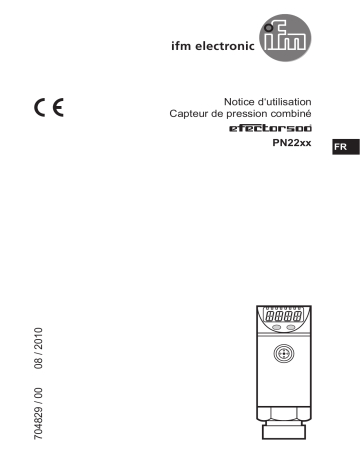 PN2220 | PN2224 | PN2226 | PN2227 | PN2228 | IFM PN2209 Pressure sensor Mode d'emploi | Fixfr