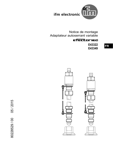E43349 | IFM E43322 Clamp adapter for process sensor Guide d'installation | Fixfr