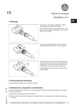 IFM EBC118 Y/T splitter Guide d'installation