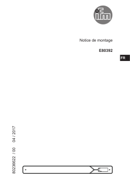 IFM E80392 RFID antenna adapter to increase the travel speed Guide d'installation