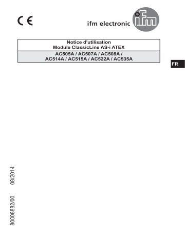 AC505A | AC514A | IFM AC508A AS-Interface ClassicLine module Mode d'emploi | Fixfr