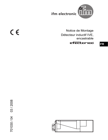 IV5049 | IFM IV5003 Inductive sensor Guide d'installation | Fixfr