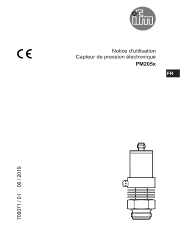 PM2056 | PM2053 | IFM PM2057 Flush pressure transmitter Mode d'emploi | Fixfr