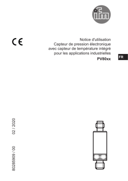 IFM PV8004 Pressure switch Mode d'emploi