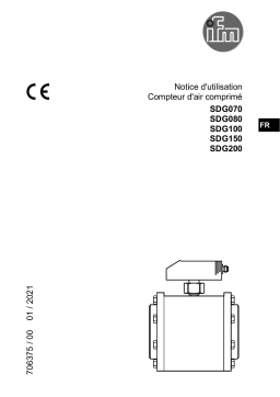 IFM SDG070 Compressed air meter Mode d'emploi