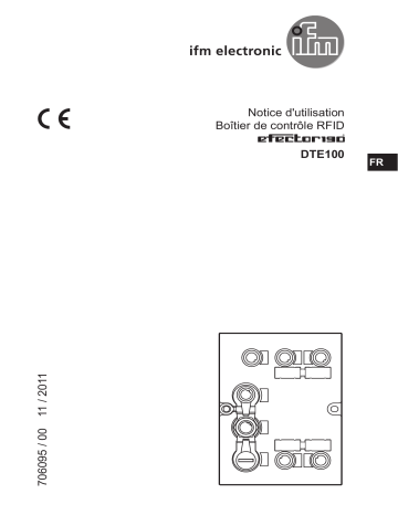 IFM DTE100 RFID evaluation unit LF/HF Mode d'emploi | Fixfr