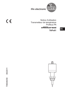 IFM TAP161 Temperature transmitter Mode d'emploi