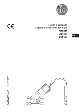 IFM SBT634 Flow transmitter Mode d'emploi