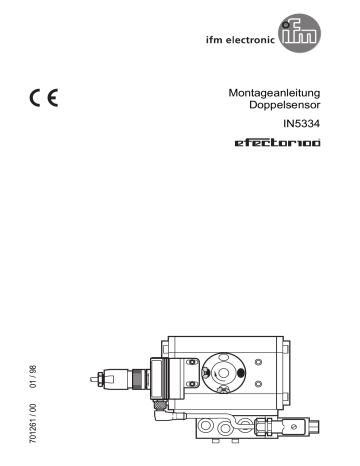 IFM IN5334 Dual inductive sensor for valve actuator Guide d'installation | Fixfr