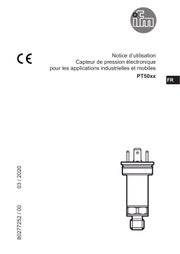 IFM PT5001 Pressure transmitter Mode d'emploi