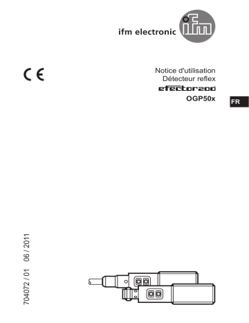 IFM OGP503 Retro-reflective sensor Mode d'emploi | Fixfr