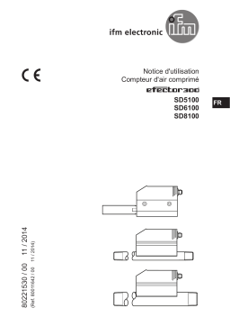 IFM SD5100 Flow rate meter for gas Mode d'emploi