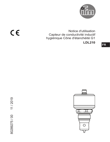 IFM LDL210 Inductive conductivity sensor Mode d'emploi | Fixfr