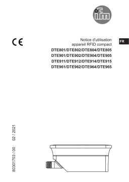 IFM DTE961 Compact RFID device Mode d'emploi