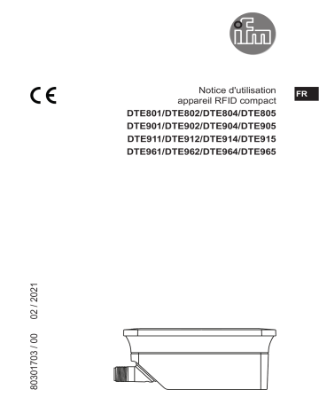 DTE912 | DTE962 | DTE904 | DTE914 | DTE911 | IFM DTE961 Compact RFID device Mode d'emploi | Fixfr