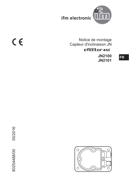 IFM JN2101 Inclination sensor Guide d'installation