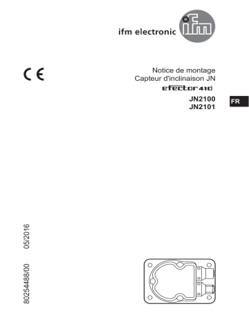 IFM JN2101 Inclination sensor Guide d'installation | Fixfr