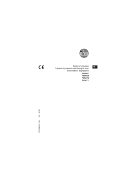 IFM PY9070 Pressure sensor Mode d'emploi