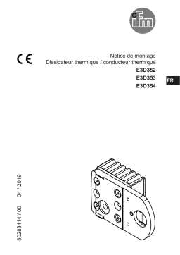 IFM E3D353 Cooling element for 3D camera Guide d'installation