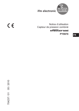 IFM PY9970 Pressure sensor Mode d'emploi