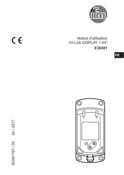 IFM E30391 IO-Link display Mode d'emploi