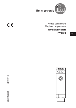 IFM PY9920 Pressure sensor Mode d'emploi