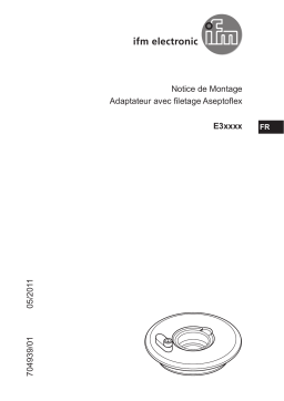 IFM E30086 Process adapter Varivent Guide d'installation