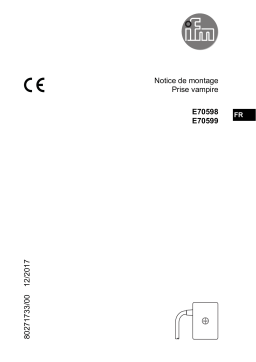 IFM E70598 AS-Interface flat cable insulation displacement connector Guide d'installation