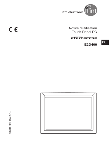 IFM E2D402 Mounting set for touch panel PC Mode d'emploi | Fixfr