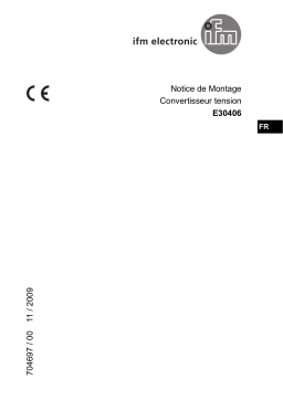 IFM E30406 Voltage converter Guide d'installation