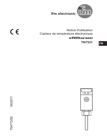 IFM TN7531 Temperature sensor Mode d'emploi | Fixfr