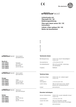 IFM OU5004 Fiber-optic amplifier Guide d'installation